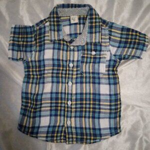 Old Navy boy's collared short sleeves shirt size3T multicolor stripes fun wear